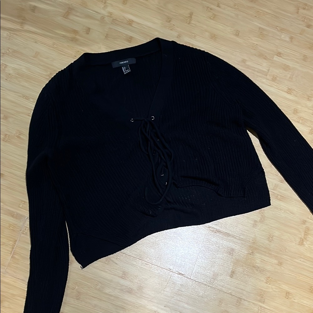 Forever 21 Black Knit Cardigan